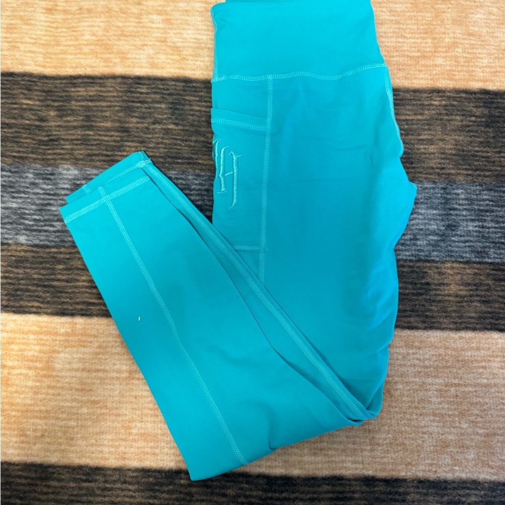 Jekyll n Hyde sz M EUC tiffany blue leggings with pockets